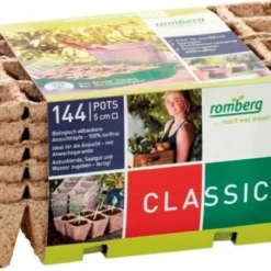 Vezelpotjes Vierkant 5 X 5 Cm - Biologisch Afbreekbaar - Set Van 144 Stuks