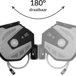 CoolHome Wandslangenbox 30 Meter + 2 Meter - Tuinslang Met Haspel- Slangenhouder 180° Draaibaar - Tuinslanghaspel Zwart - Grijs -Goedkope Groene Liefde Winkel 1200x751 3