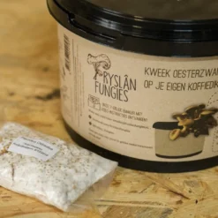 Oesterzwam Kweekset - Zelf Paddenstoelen Kweken Op Koffiedik -Duurzaam Cadeau - Kado -Goedkope Groene Liefde Winkel 1200x782