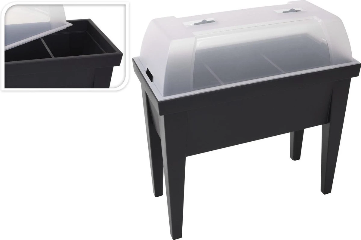 Kweektafel Antraciet Incl. Deksel 4 Kweektafel Antraciet Incl. Deksel - Afbeelding 2