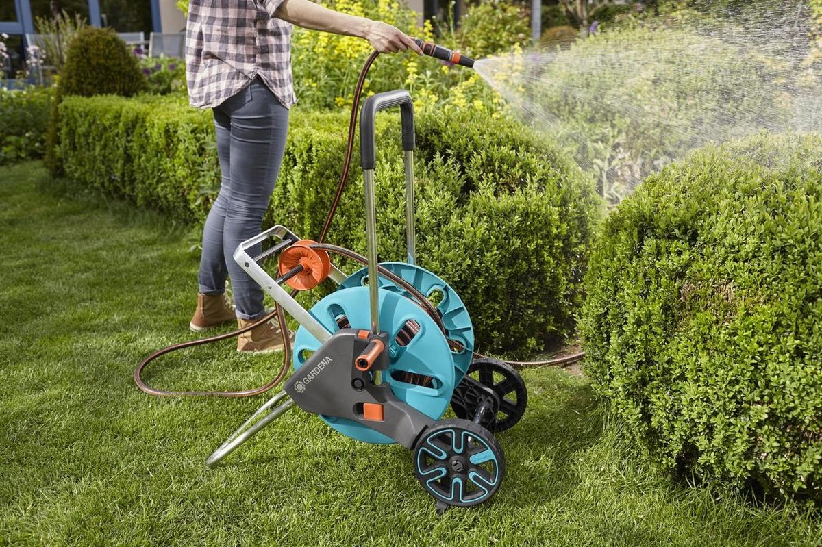 GARDENA AquaRoll M Easy Set - Slangwagen - Maximaal 60 M Opbergcapaciteit 5 GARDENA AquaRoll M Easy Set - Slangwagen - Maximaal 60 M Opbergcapaciteit - Afbeelding 3
