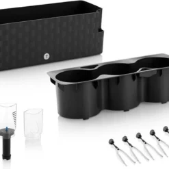 Cobble Trio - Design Kruidenpot Met Bewateringssysteem - Staalblauw - Kruidenbak - Kweekbak - Plantenbak -Goedkope Groene Liefde Winkel 1200x846 2