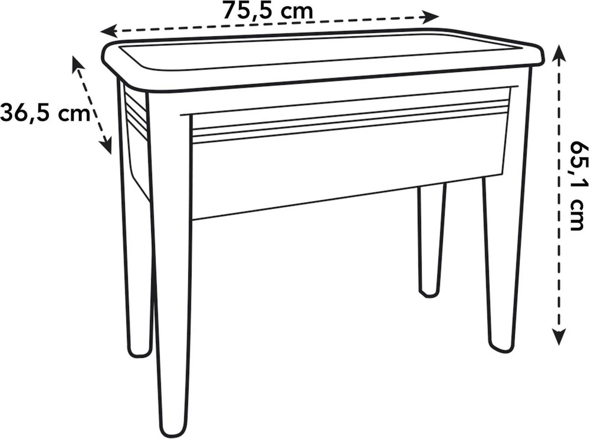 Elho Green Basics Kweektafel Xxl 75 - Plantenbak Voor Buitenkweken En Oogsten - Ø 75.5 X H 65.1 Cm - Zwart/Living Black 10 Elho Green Basics Kweektafel Xxl 75 - Plantenbak Voor Buitenkweken En Oogsten - Ø 75.5 X H 65.1 Cm - Zwart/Living Black - Afbeelding 8