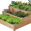 Houten Plantenbed Verhoogd - 120x120x56cm - Kweekbak - Kweektafel Op Poten - Moestuinbak - Moestuintafel - Kruidentafel - Moestuin - Kruidenbak - Groente Tafel Hout -Goedkope Groene Liefde Winkel 1200x898