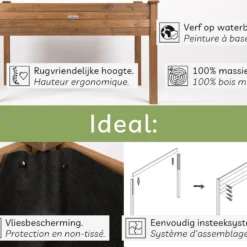 Needs&wants® Groot Verhoogd Bed Met Poten, Bloembed Van Hout Voor Tuin Balkon Terras, Verhoogd Bed Bloembak Houten Kit Voor Kruiden Groenten Bloemen, Plantenbak Tuinbed Kruidenbed Buiten Outdoor, Bruin -Goedkope Groene Liefde Winkel 1200x922 2