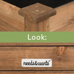 Needs&wants® Groot Verhoogd Bed Met Poten, Bloembed Van Hout Voor Tuin Balkon Terras, Verhoogd Bed Bloembak Houten Kit Voor Kruiden Groenten Bloemen, Plantenbak Tuinbed Kruidenbed Buiten Outdoor, Bruin -Goedkope Groene Liefde Winkel 1200x922