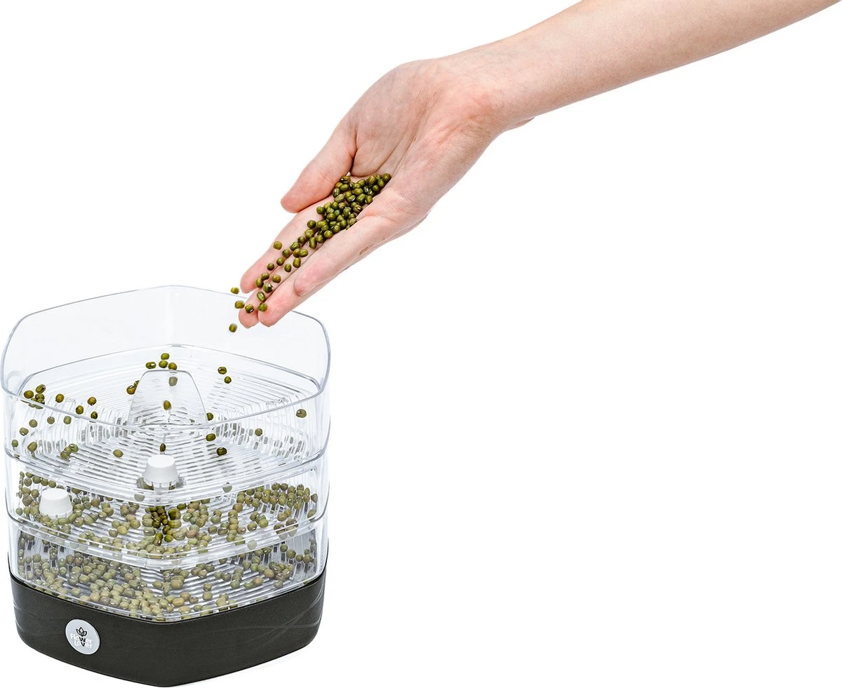 Mungo Antraciet - Kiemtoren Voor Zaden En Granen - Kiempot - Kiemzaden - Kiemschaaltje 8 Mungo Antraciet - Kiemtoren Voor Zaden En Granen - Kiempot - Kiemzaden - Kiemschaaltje - Afbeelding 6