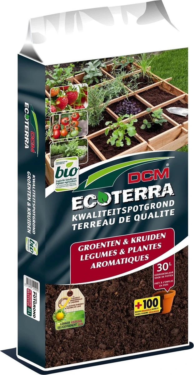 DCM Potgrond Groenten En Kruiden 30L 3 DCM Potgrond Groenten En Kruiden 30L