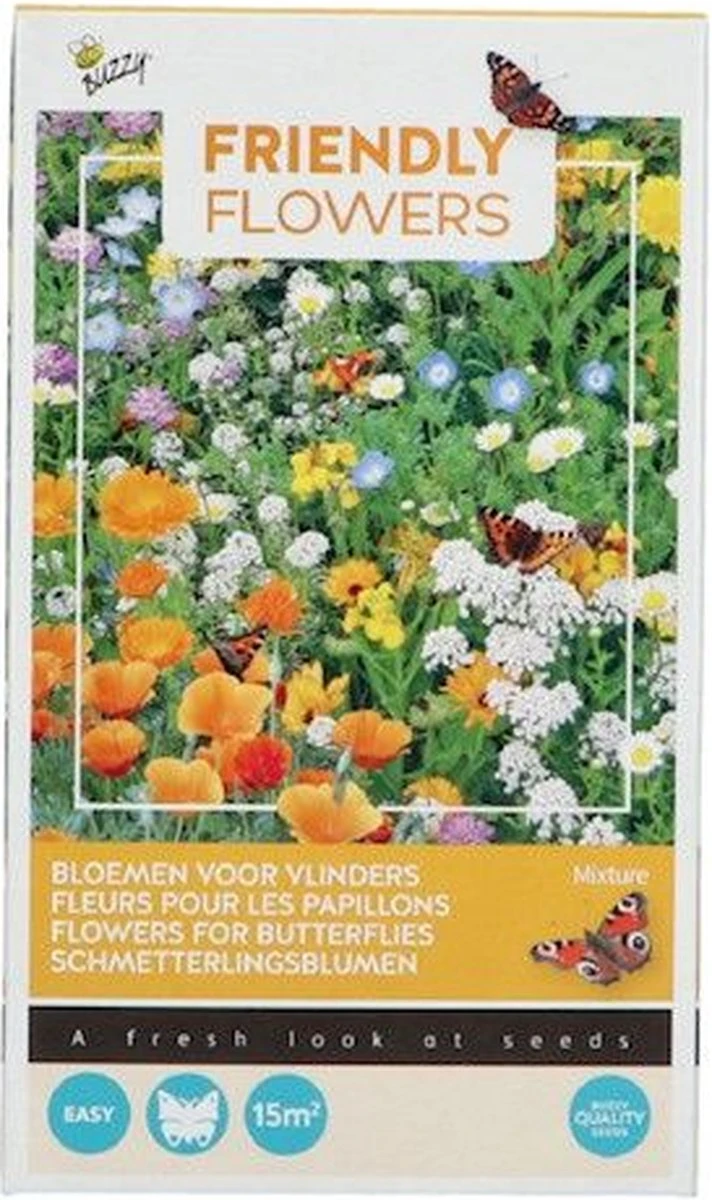 Buzzy Friendly Flowers Bloemenmengsel Vlinders 15m² 8 Buzzy Friendly Flowers Bloemenmengsel Vlinders 15m² - Afbeelding 6