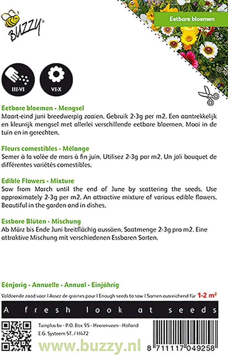 Buzzy® Mengsel Eetbare Bloemen 4 Buzzy® Mengsel Eetbare Bloemen - Afbeelding 2