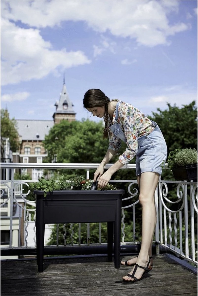 Elho Green Basics Kweektafel Xxl 75 - Plantenbak Voor Buitenkweken En Oogsten - Ø 75.5 X H 65.1 Cm - Zwart/Living Black 9 Elho Green Basics Kweektafel Xxl 75 - Plantenbak Voor Buitenkweken En Oogsten - Ø 75.5 X H 65.1 Cm - Zwart/Living Black - Afbeelding 7