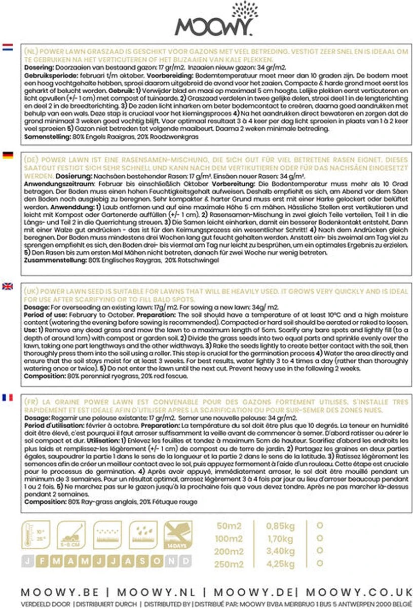 Snelkiemend Power Graszaad Voor 100m² Gras | Hoge Kwaliteit Gras Voor Een Snel Groeiend Meerjarig Gazon 11 Snelkiemend Power Graszaad Voor 100m² Gras | Hoge Kwaliteit Gras Voor Een Snel Groeiend Meerjarig Gazon - Afbeelding 9