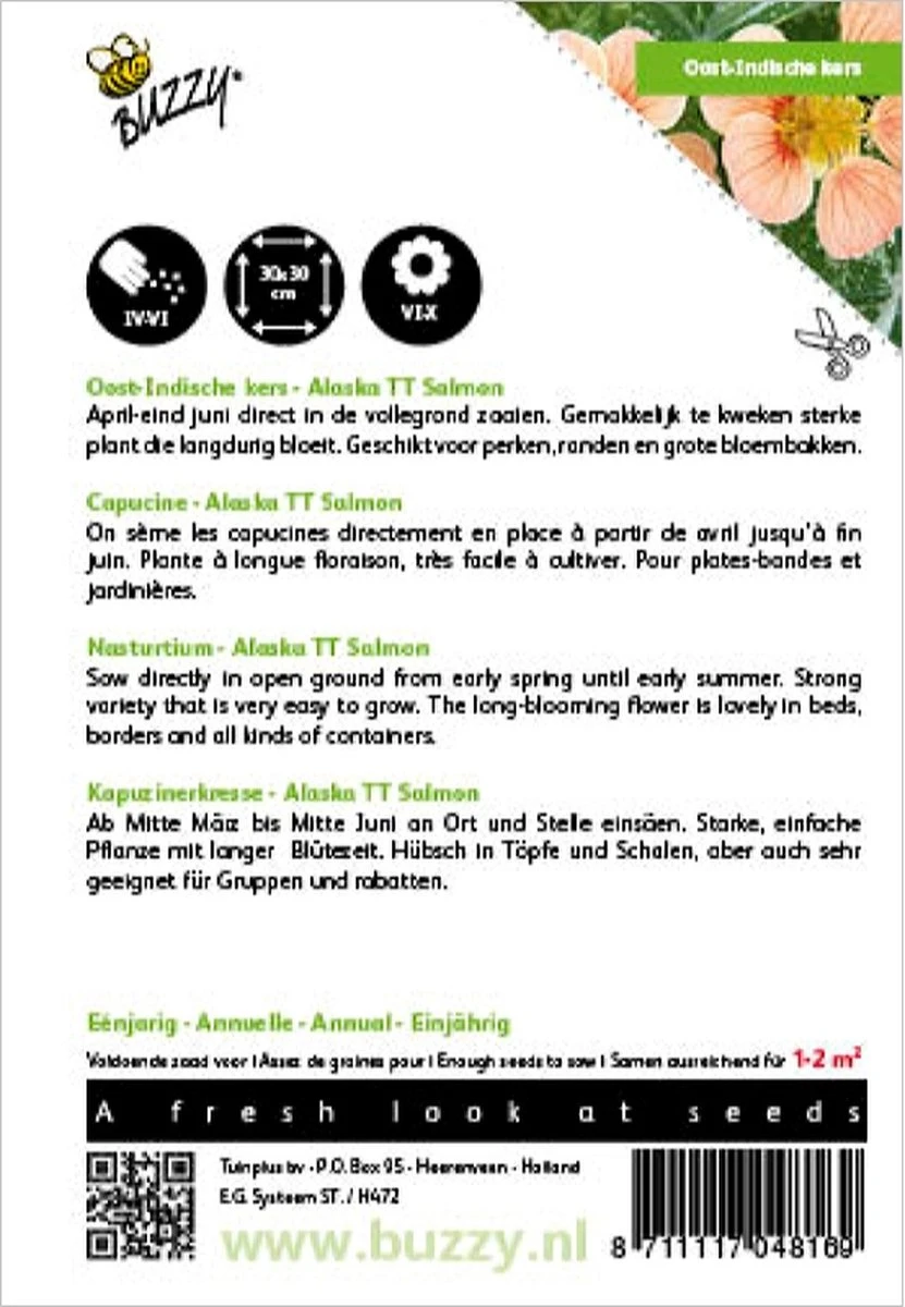 Buzzy® Oost-Indische Kers - Alaska Salmon 5 Buzzy® Oost-Indische Kers - Alaska Salmon - Afbeelding 3