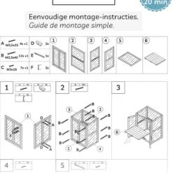 Needs&wants® Mini Serre Compact Winterbestendig - Koude Kas Met Houten Frame Voor Balkon Tuin Binnen - Verhoogd Bed - Draagbare Tuinserre Broeikas - 58x43x76 Cm - Polycarbonaat -Goedkope Groene Liefde Winkel 860x1200