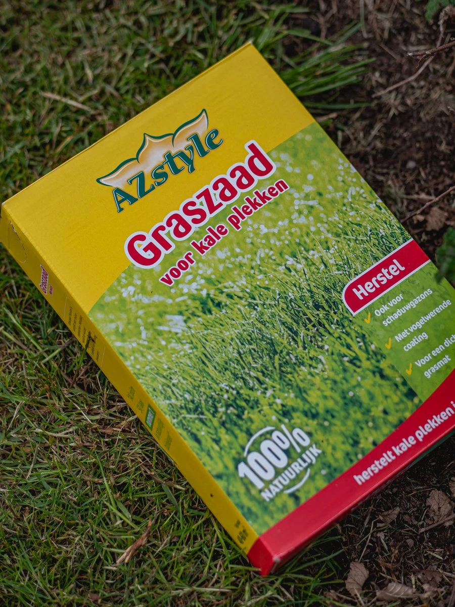 ECOstyle Graszaad Herstel Snelkiemend Gazon Gras – Herstelt Kale Plekken – Vogelwerende Coating – Geschikt Voor Zon- En Schaduw Gazons - Snelle Kieming – 10 – 15M² – 250 GR 4 ECOstyle Graszaad Herstel Snelkiemend Gazon Gras – Herstelt Kale Plekken – Vogelwerende Coating – Geschikt Voor Zon- En Schaduw Gazons - Snelle Kieming – 10 – 15M² – 250 GR - Afbeelding 2