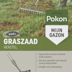 Pokon Graszaad Herstel - 2kg - Gazonherstel - Geschikt Voor 80m² Tot 120m² - Supersnel Egaal Groen Gras