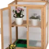 Needs&wants® Mini Serre Compact Winterbestendig - Koude Kas Met Houten Frame Voor Balkon Tuin Binnen - Verhoogd Bed - Draagbare Tuinserre Broeikas - 58x43x76 Cm - Polycarbonaat -Goedkope Groene Liefde Winkel 941x1200