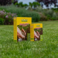 ECOstyle Gazon 4-in-1 Totaalpakket Met Kalk, Mest, Graszaad & Grond In Een Doos - Geeft Kale Plekken In Gras Egaal Herstel - 5- 10 Kale Plekken - 1 KG -Goedkope Groene Liefde Winkel 959x1200
